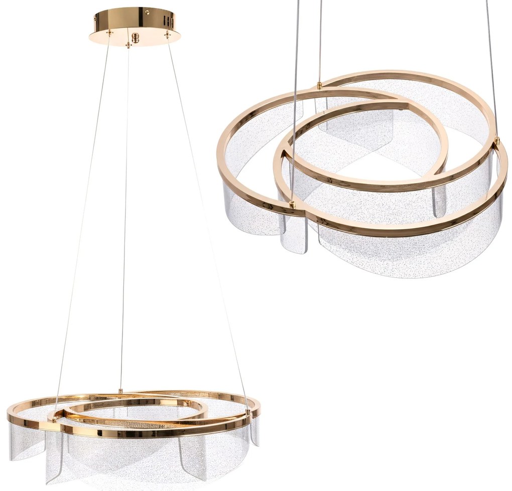 Lampa sufitowa wisząca LED G138-CP 50cm Złota