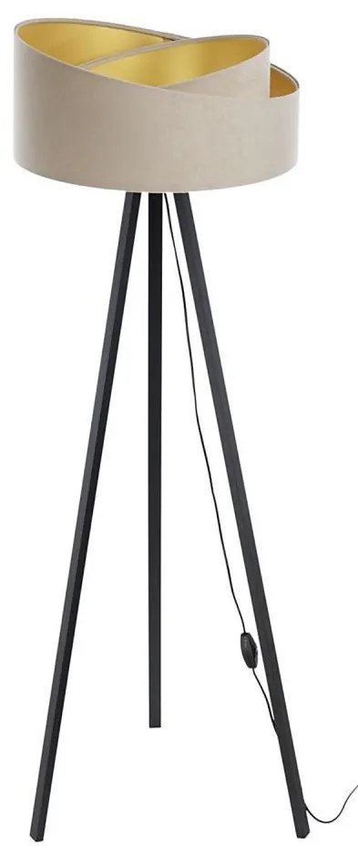 Lampa stojąca GALAXY 1xE27/60W/230V beż/wenge