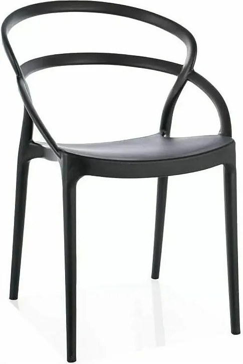 Krzesło z tworzywa GLIS czarne