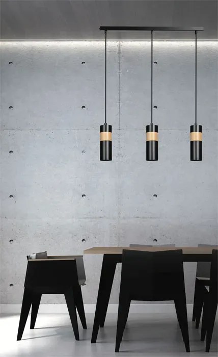 Czarna nowoczesna lampa wisząca - D103-Avezo