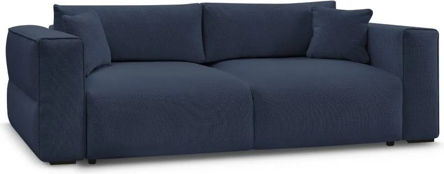 Niebieska rozkładana/ze schowkiem sofa 265 cm Ezechiel – Bobochic Paris