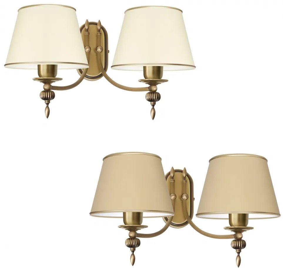 Klasyczny kinkiet z abażurami A-K2