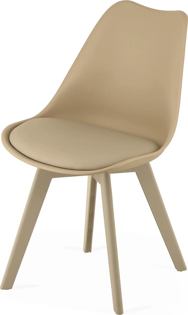 Krzesło MARK - ciemny beż / nogi beżowe