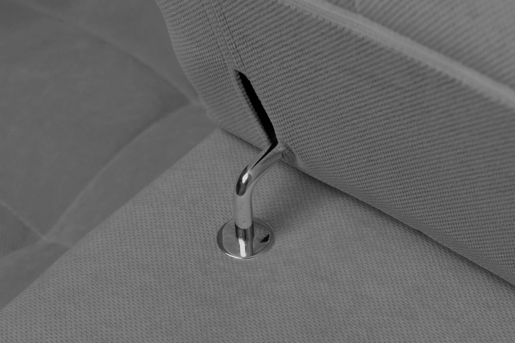 Narożnik Nardo L z funkcją spania prawostronny - szary plusz Pretty 17