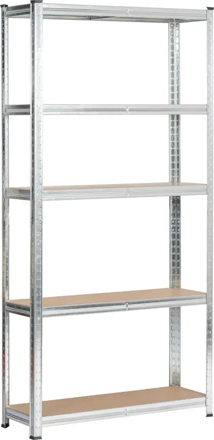 Metalowy srebrny regał do piwnicy 180 cm D6-W91