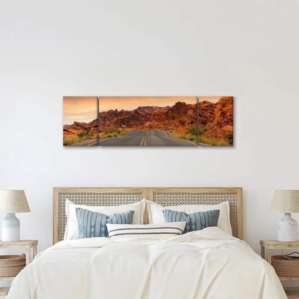 Obraz drogi i skał (170x50 cm)