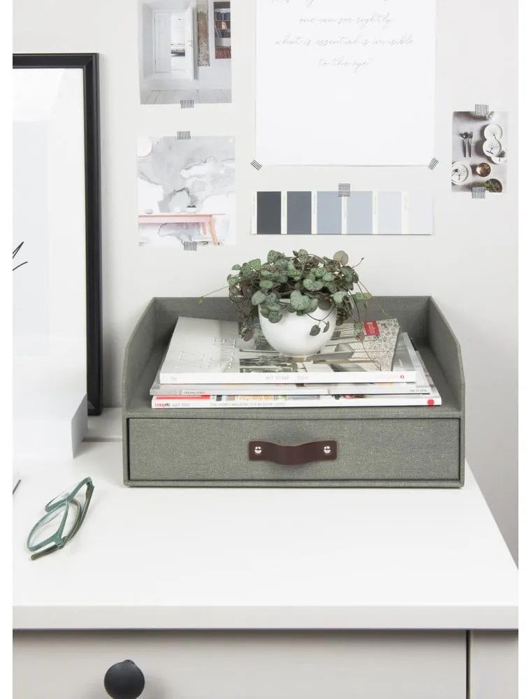 Kartonowy organizer na dokumenty z szufladką Walter – Bigso Box of Sweden
