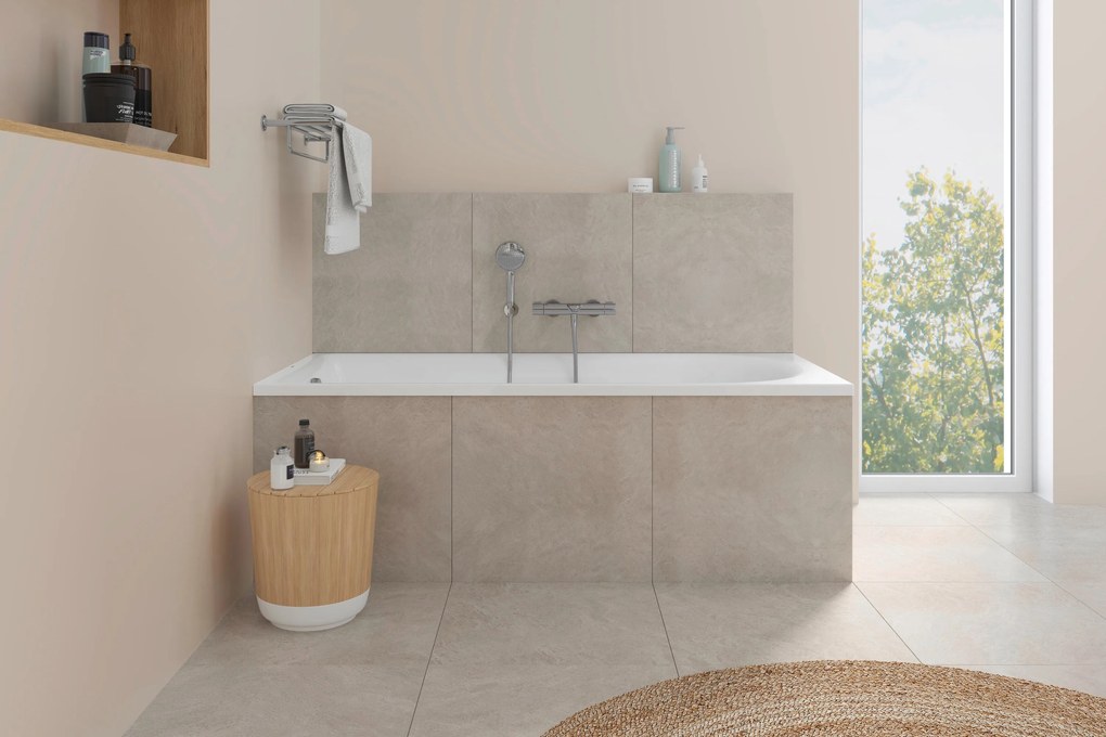 Duravit Wave bateria wannowa z termostatemMontaż natynkowy - 2 ujścia wody