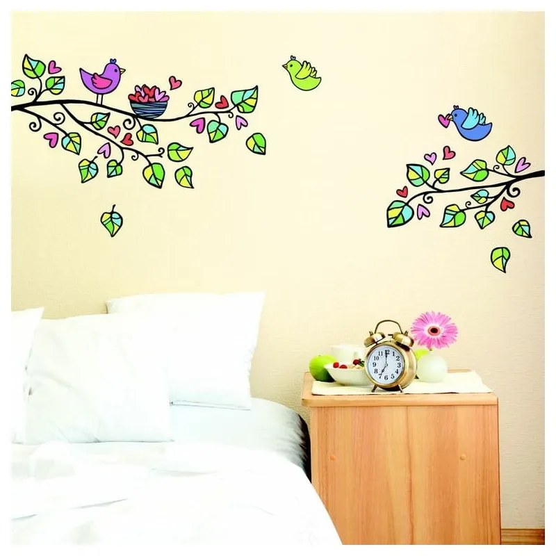Zestaw naklejek Fanastick Birds And Hearts