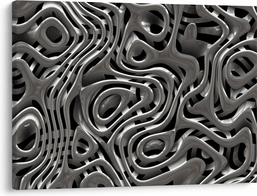 Obraz - Metaliczna abstrakcja (70x50 cm)