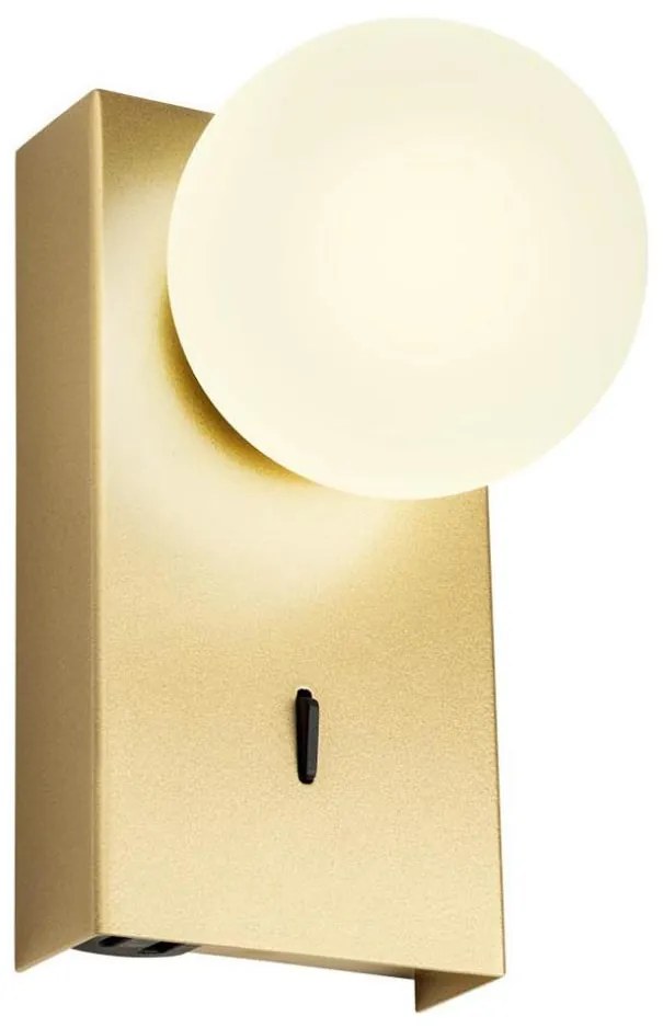 Redo 01-4657 - Kinkiet LED NORMA LED/5W/230V CRI 90 USB złoty