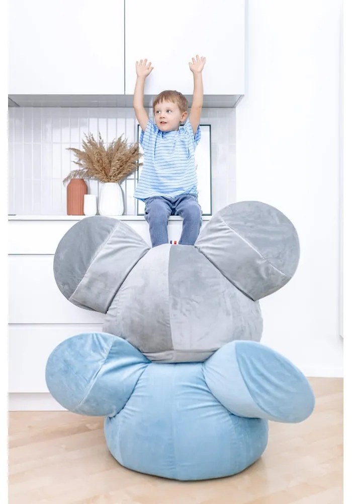 Czerwony aksamitny worek do siedzenia dla dzieci The Brooklyn Kids Ears