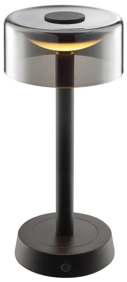 Brilliant - dotykowa, ładowalna i ściemnialna lampka stołowa RAZOR LED/2,5W/5V 2700K IP44, czarna