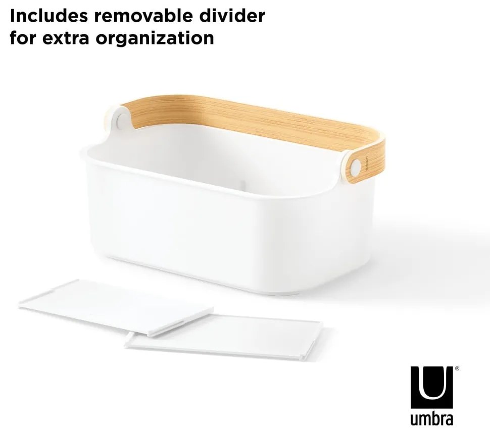 Biały plastikowy organizer łazienkowy Bellwood – Umbra