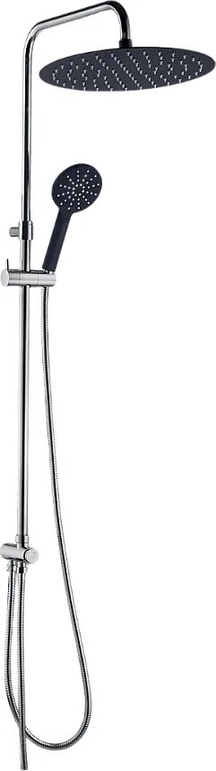 Essesmart kolumna prysznicowa bez baterii mieszającej chromowana i czarna - Essebagno