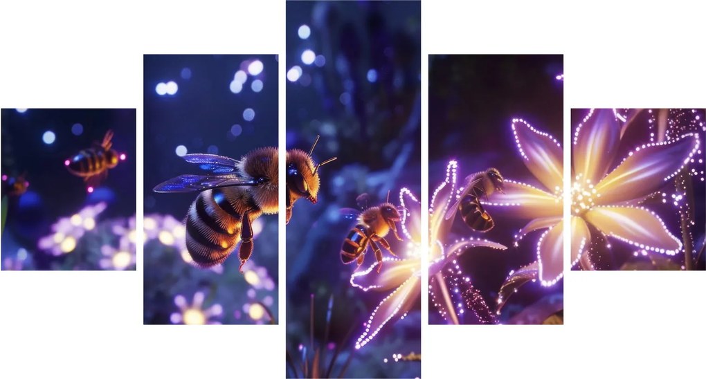 Obraz - Bee Meadow III. (125x70 cm)