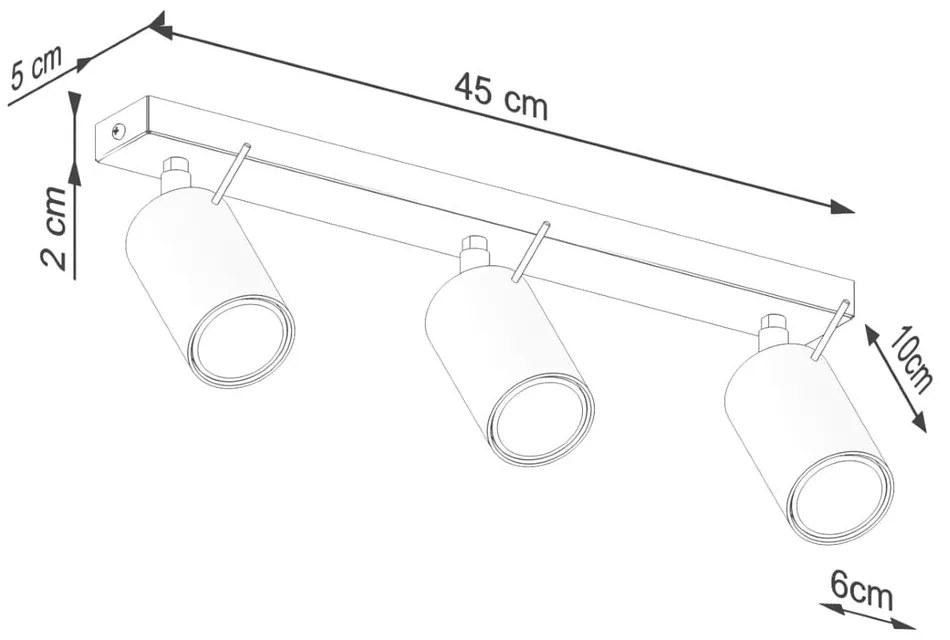 Kremowa lampa punktowa 6x45 cm Etna – Sollux