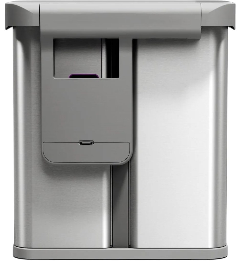 Simplehuman Bezdotykowy kosz z obsługą głosową do segregacji odpadów 58 l, stal nierdzewna