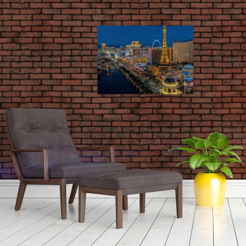 Obraz na szkle - Las Vegas nocą (70x50 cm)