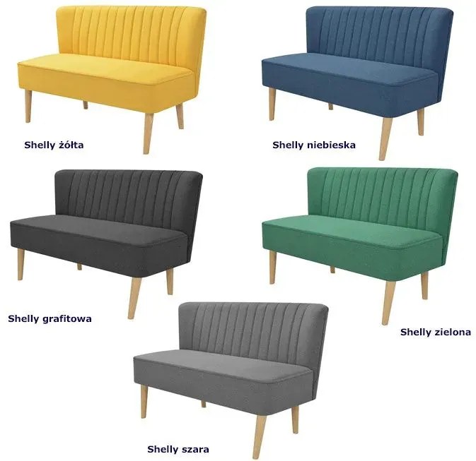 Romantyczna sofa Lernes - grafitowa