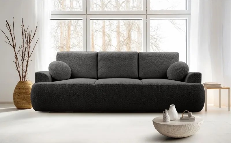 Sofa VELO z funkcja spania i pojemnikiem GRAFITOWY CORAL 60