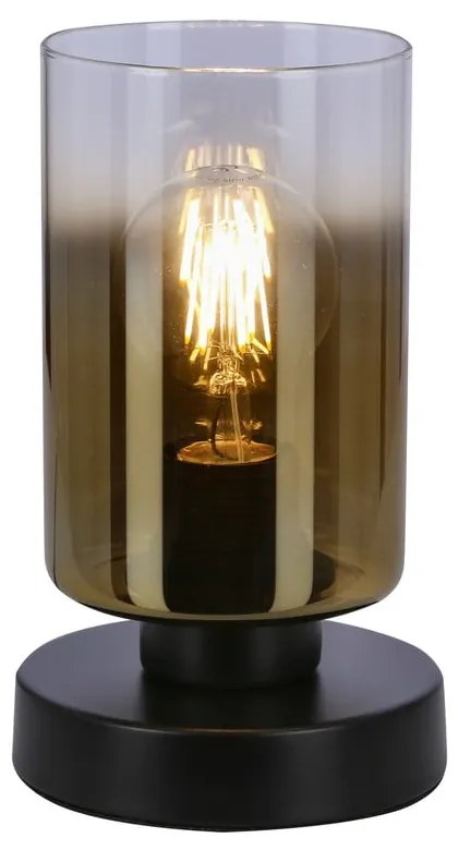 Czarna lampa stołowa ze szklanym kloszem (wys. 20 cm) Aspra – Candellux Lighting