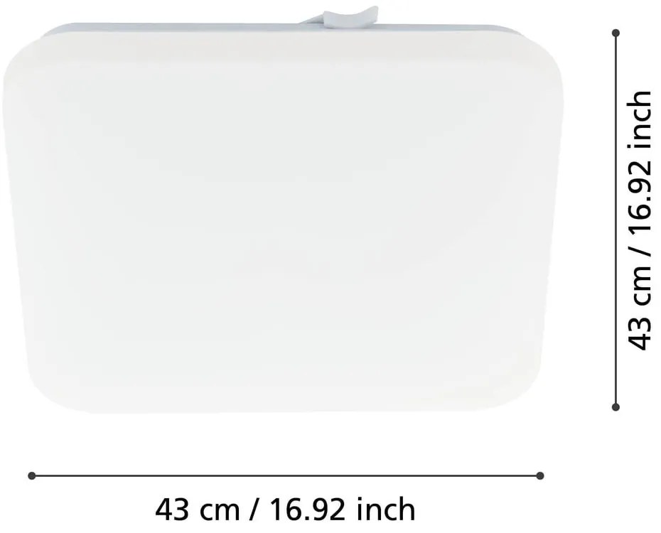 Biała lampa sufitowa LED 43x43 cm FRANIA – EGLO