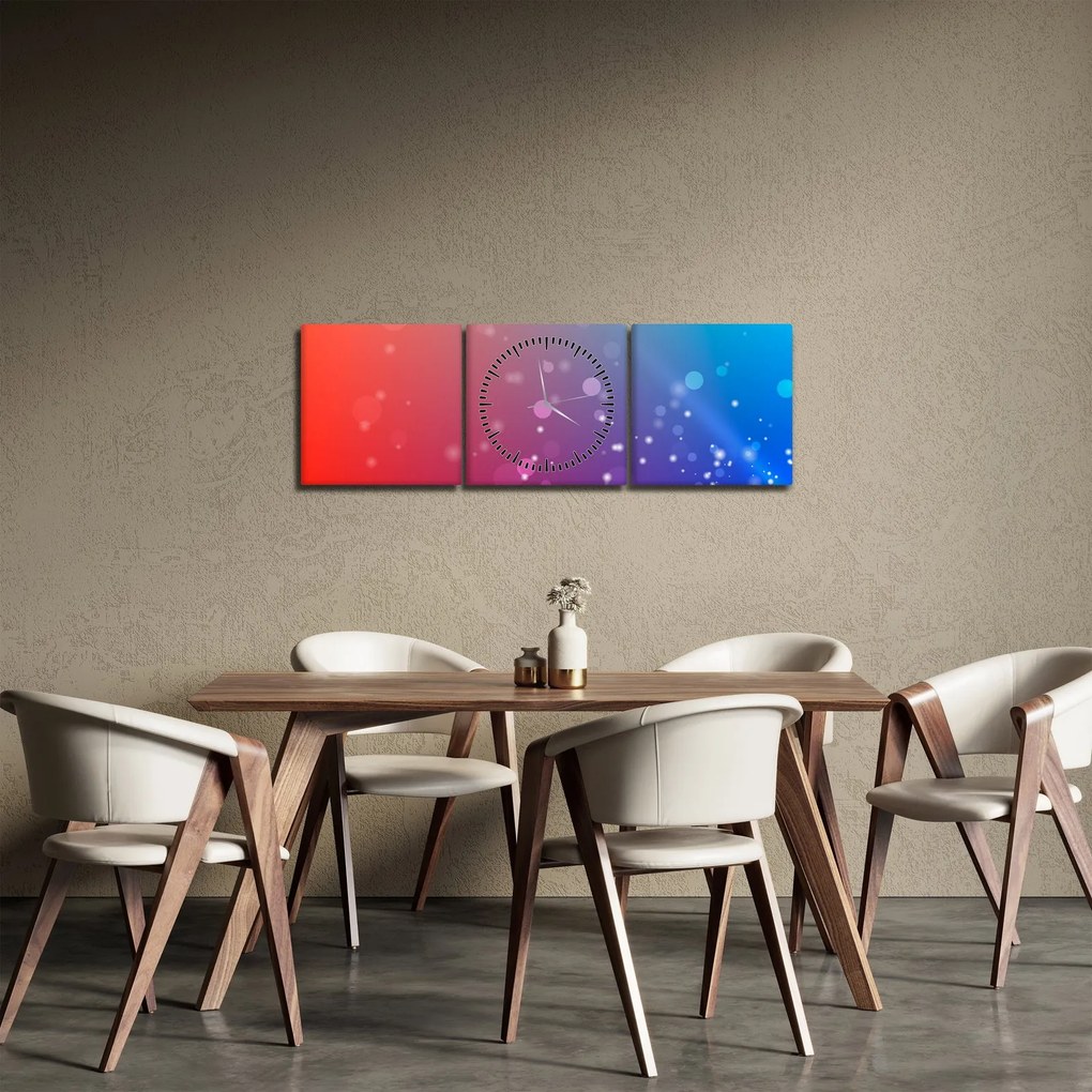 Nowoczesne malarstwo abstrakcyjne (z zegarem) (90x30 cm)