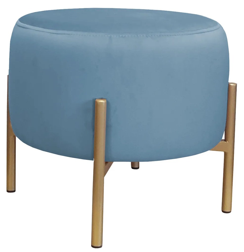 Pufa OLA LOFT ławka podnóżek metal złota MG33