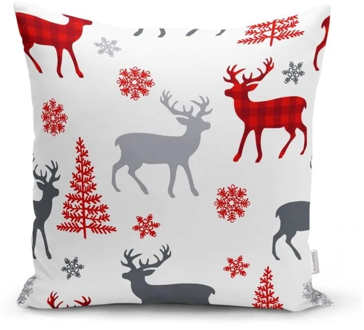 Zestaw 4 świątecznych poszewek na poduszki i bieżnika Minimalist Cushion Covers Christmas Ornaments