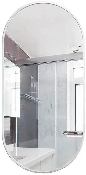 Lustro Elipsa 100x50cm srebrne GX06 ścienne owalne łazienkowe do salonu sypialni loftowe Industrialne minimalistyczne