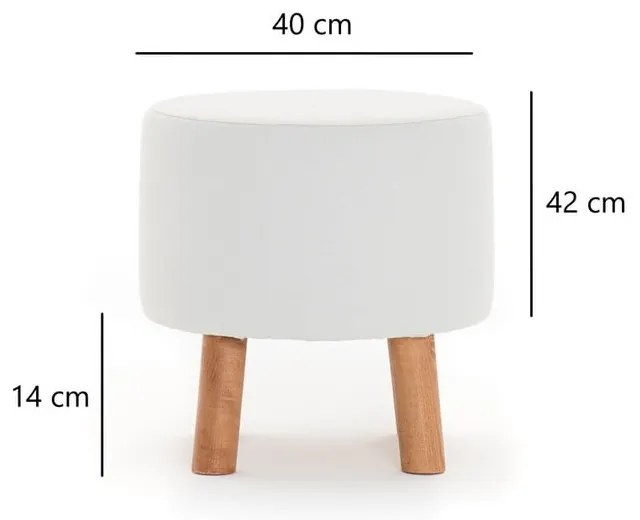 Biały puf Silindir – Balcab Home