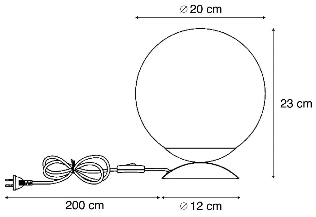 Lampa stołowa w stylu Art Deco mosiężna ze szkłem dymnym tęczowym - PallonElegancki hotelowy Oswietlenie wewnetrzne