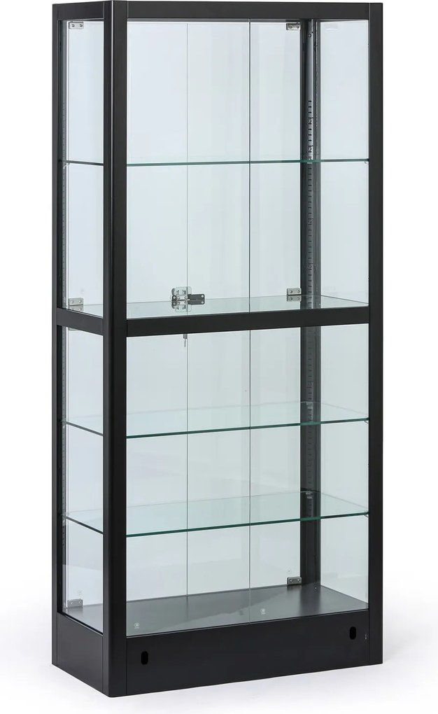 Witryna szklana, 1800 × 800 × 400 mm, czarna
