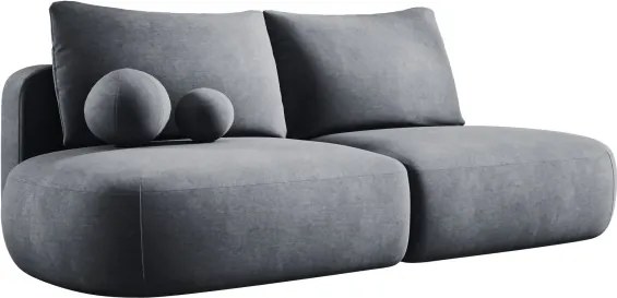 Sofa BLOOM Kanapa z funkcja spania i pojemnikiem w tkaninie CLOUD 91 kolor SZARY