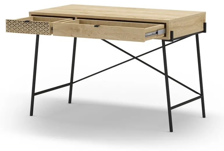 Biurko w dekorze dębu 60x110 cm Ecrin – Marckeric