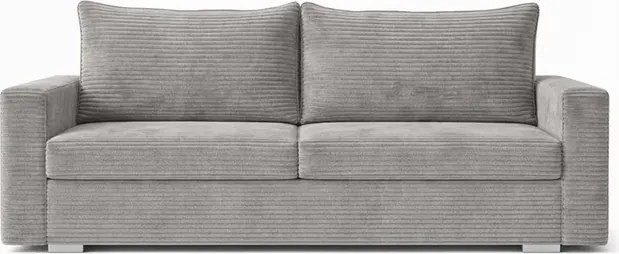 Sofa z Funkcją Spania DRAVOS Szara Sztruksowa Nowoczesna
