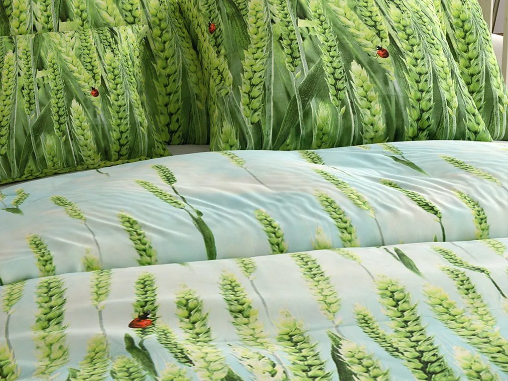 PrzytulneMieszkanie.pl PrzytulneMieszkanie.pl Pościel z mikrowłókna POSANA zielona Rozmiar pościeli: 2 szt 70 x 80 cm | 160 x 200 cm