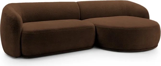 Narożnik NOBO Prawostronny system modułowy tkanina DressME 11 Brązowy