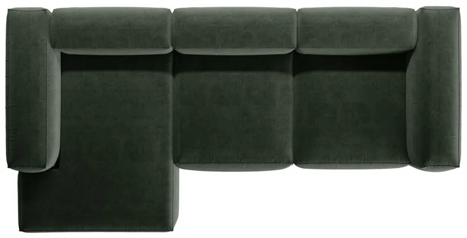 Zielony narożnik (lewostronny/z szezlongiem) Bergamo – Cosmopolitan Design