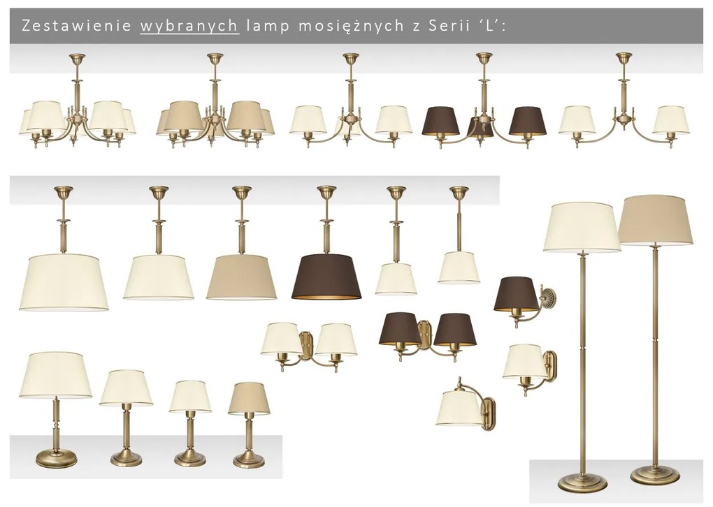 Mosiężna lampa podłogowa L-P1Bm