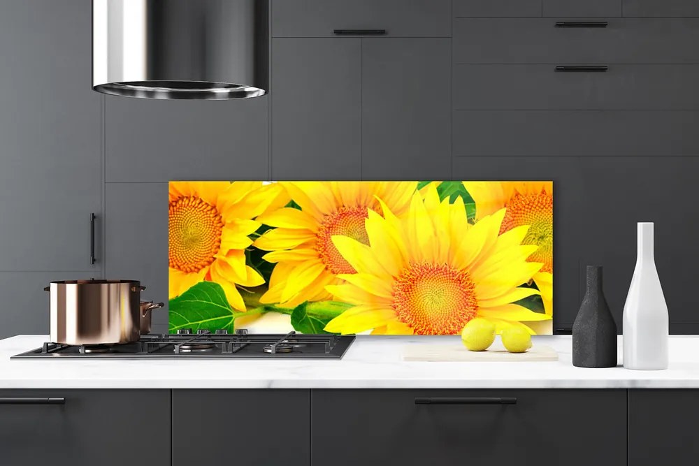 Panel Szklany Słonecznik pod Letnim Niebem