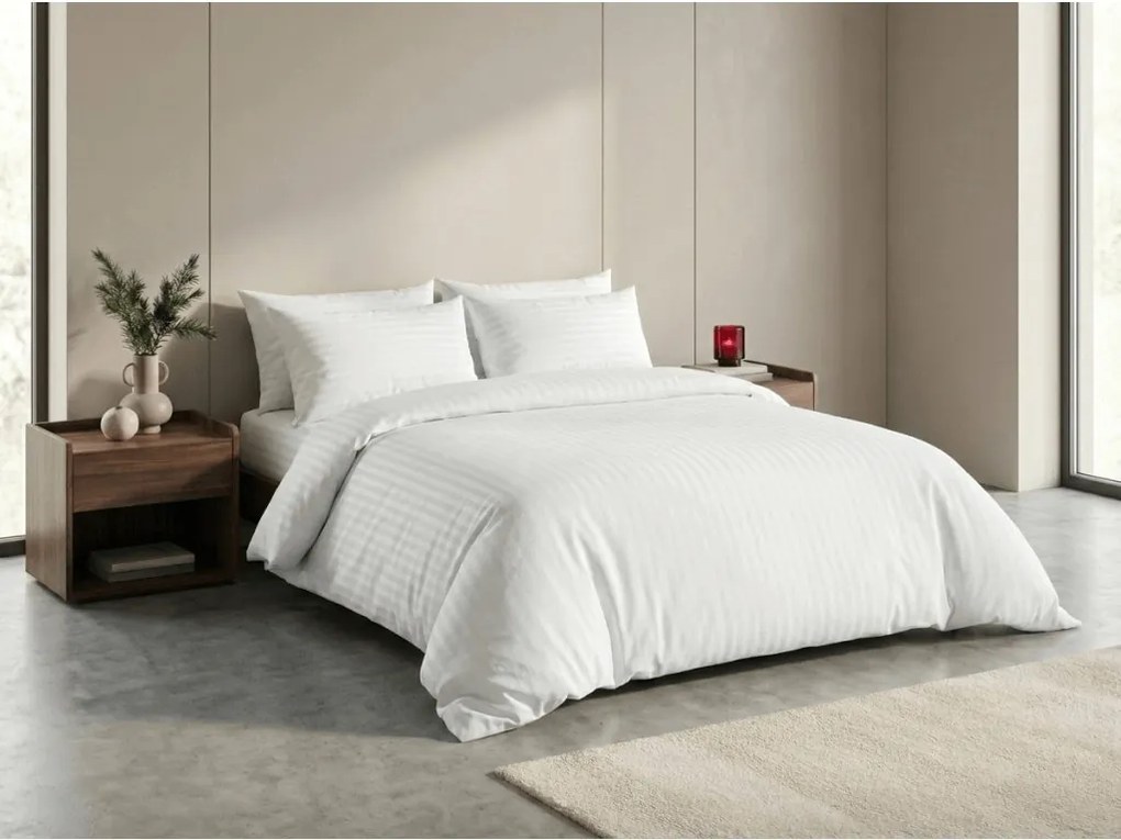 PrzytulneMieszkanie.pl PrzytulneMieszkanie.pl Bawełniana pościel damasceńska DAMARA biała Rozmiar pościeli: 70 x 90 cm | 140 x 200 cm