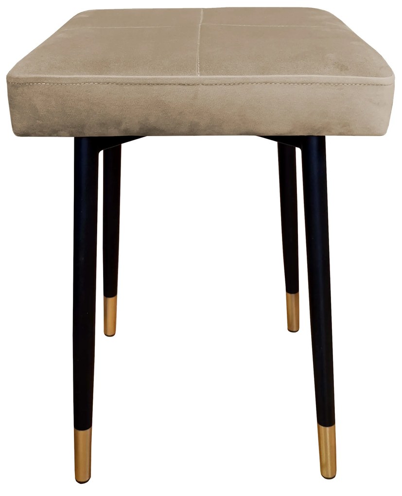 Taboret MAX MG09 szary beż podstawa czarna/złota