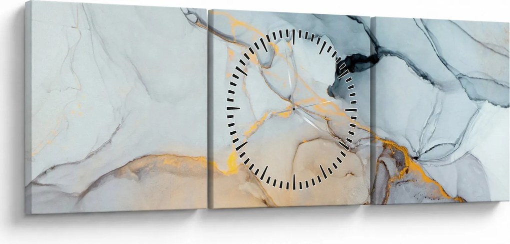 Obraz - marmur (z zegarem) (90x30 cm)
