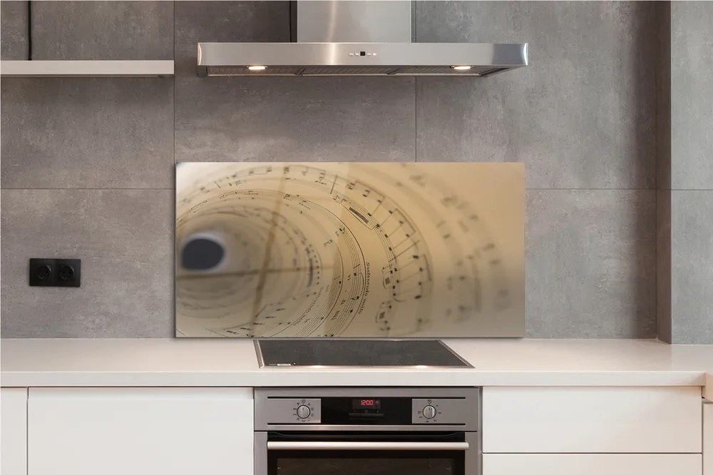 Szklany Panel Arkusz Nutowy