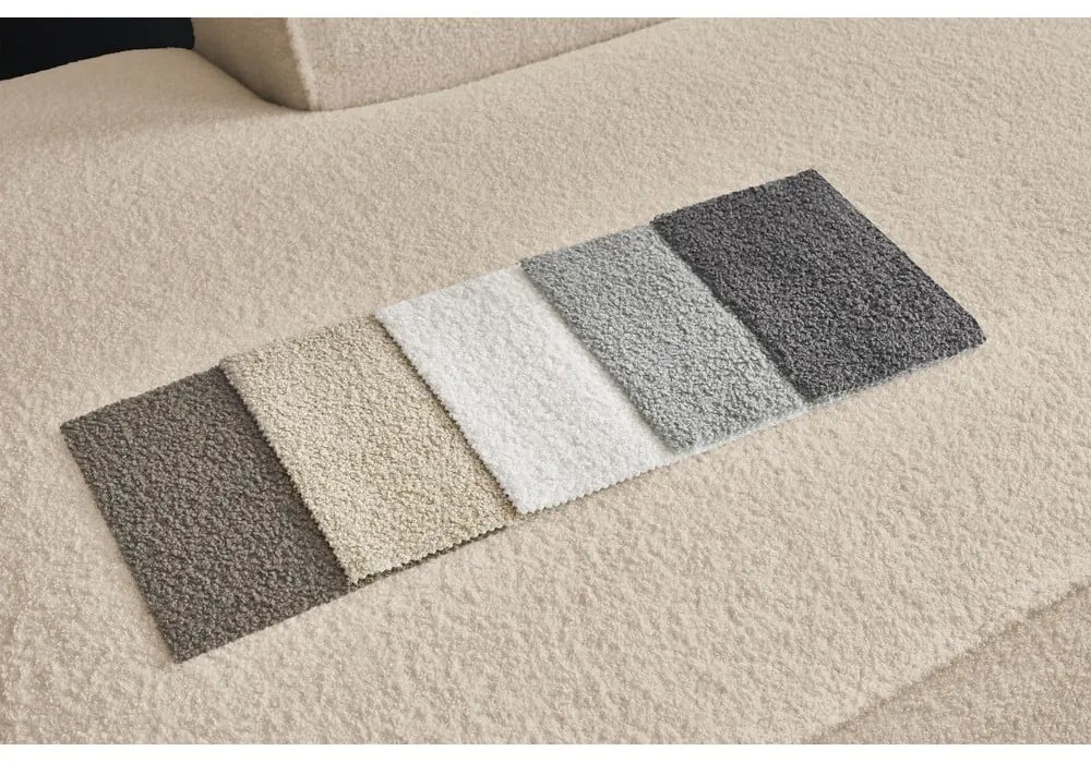 Beżowy podnóżek modułowy z materiału bouclé Megeve – Bobochic Paris