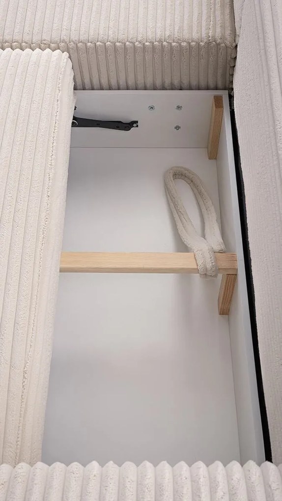 Masseno Narożnik VIVA z funkcją spania i pojemnikiem na pościel Narozniki L, Rozkładana sofa - Beżowy, TILIA 08