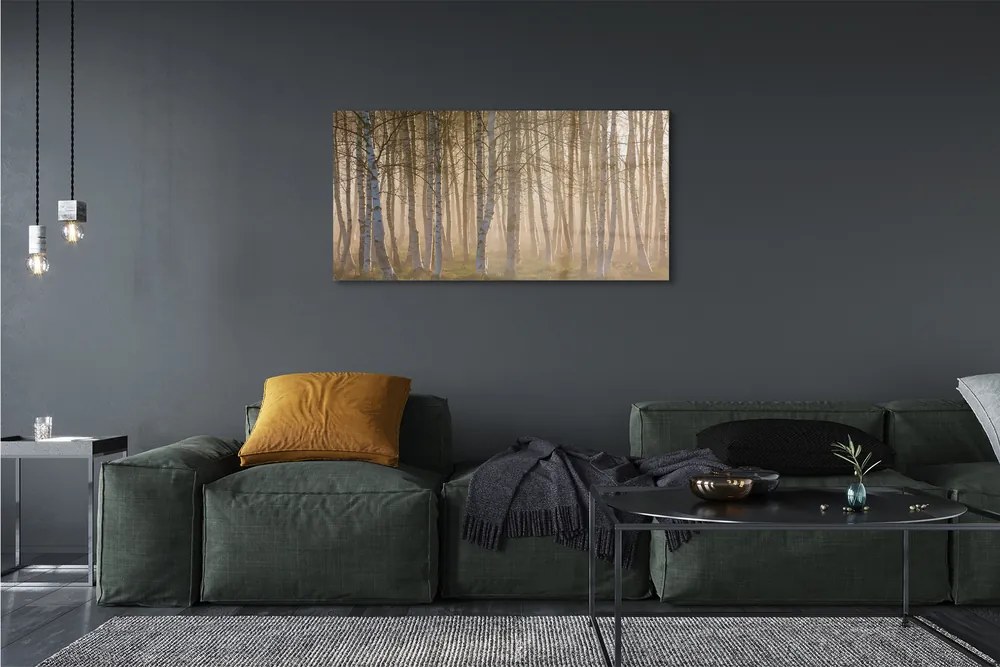 Obraz drukowany na płótnie Wschód Słońca w Lesie