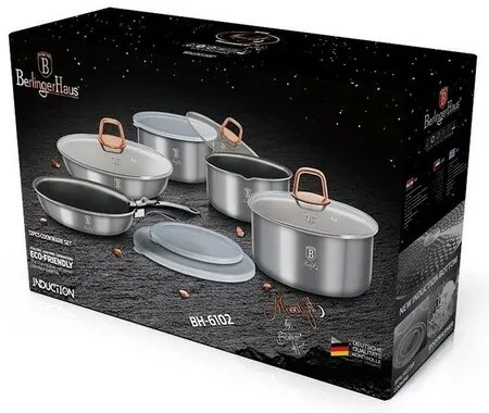 Berlinger Hous 12-częściowy zestaw naczyń kuchennych ze zdejmowanym uchwytem Moonlight Edition